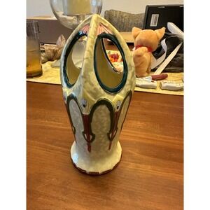 Vintage Ditmar Urbach Art Deco Pottery Vase Czech Alienware D 103/55 8 Inch EUC